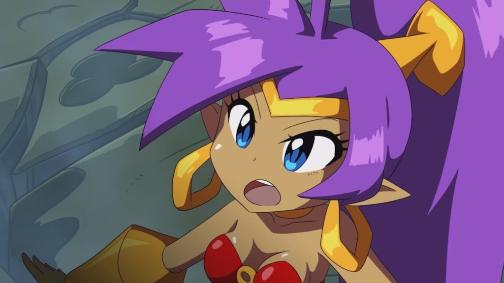 Shantae em uma das cenas animadas