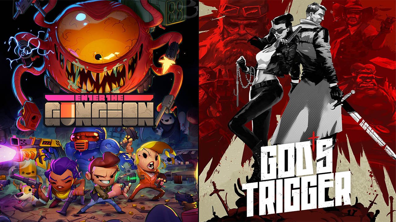 Põe Pra 2 - Mais 2 jogos grátis na Epic Games store esta semana! Enter the  Gungeon (coop local pra 2 jogadores)   God's Trigger (coop  local e online para 2 jogadores)