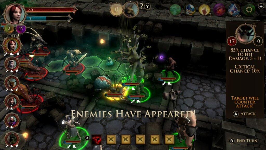 Demon's Rise é um RPG com muitos inimigos na tela e uma câmera que atrapalha.