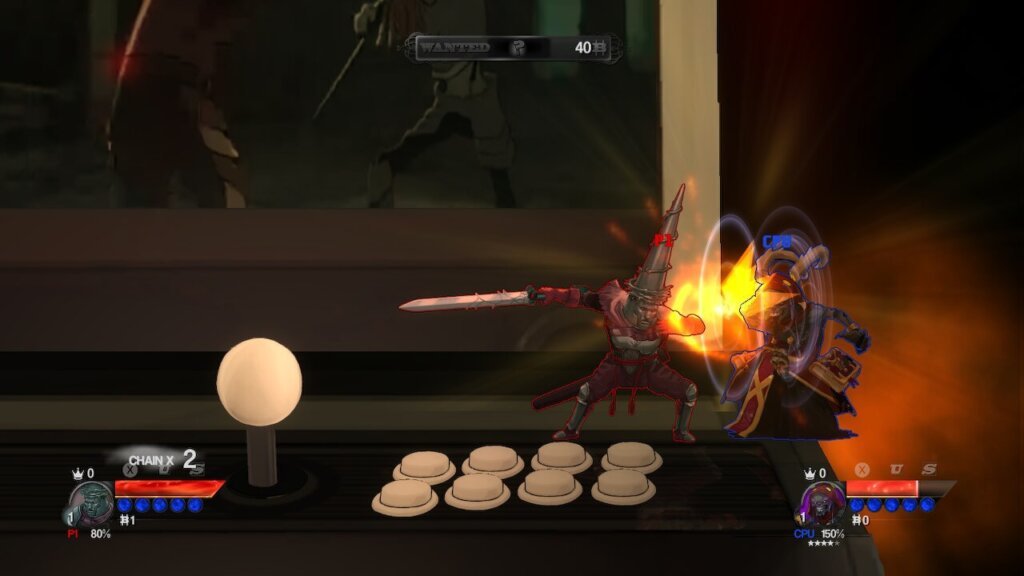 O visual apresenta versões Super Deformed dos personagens dos jogos indies.