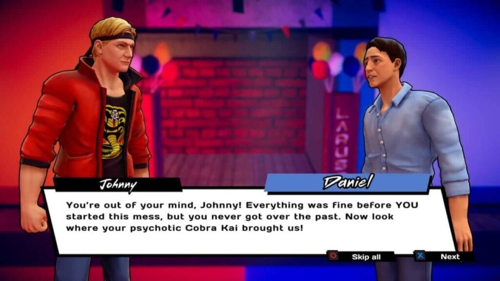 Diálogos do jogo são dublados por atores da série.