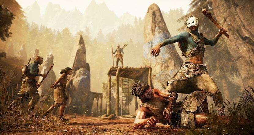 Em Far Cry Primal da Ubisoft, vamos até a Idade da Pedra. Domar feras, guerrear pelo nosso clan e até mesmo falar uma língua ficticia baseada no proto-indo-europeu. 