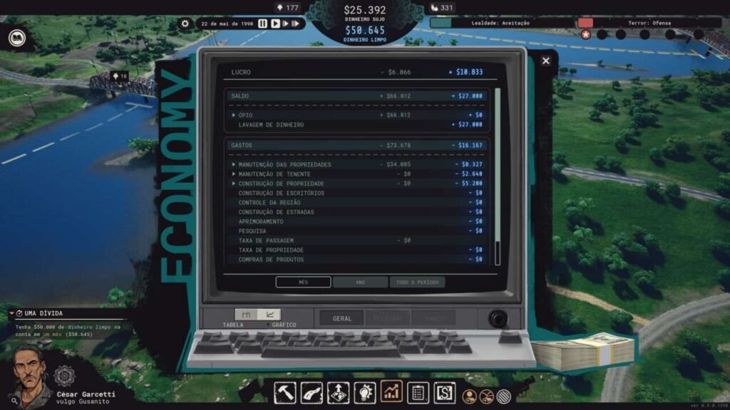Menu de economia