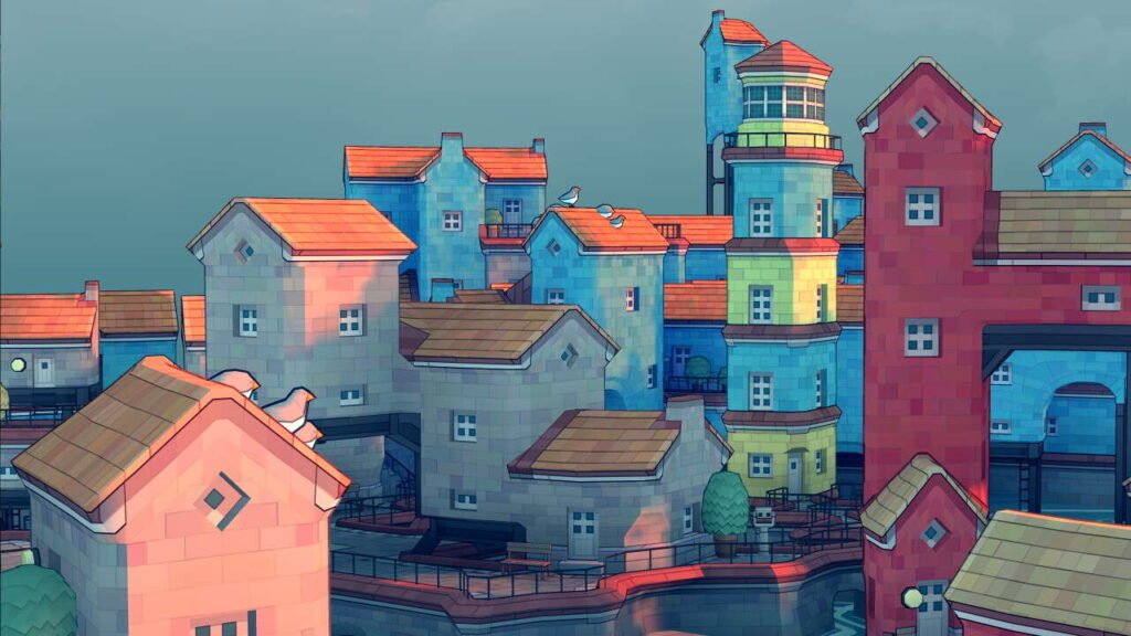 As cidades imaginadas de Townscaper parecem vivas.
