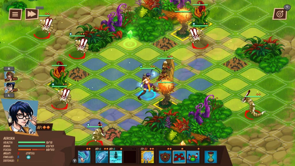 Imagem do combate de Reverie Knights Tactics