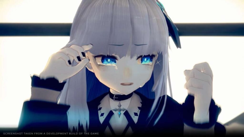 A protagonista de Crystar chorando