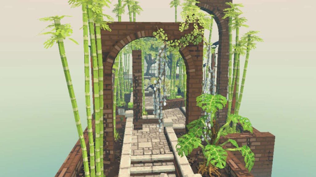 Screenshot de Cloud Gardens - Uma bela visão de um jardim oriental