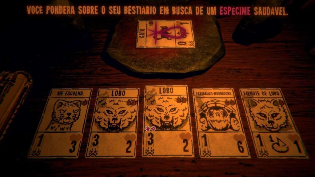 Sacrificando cartas para conseguir selos.