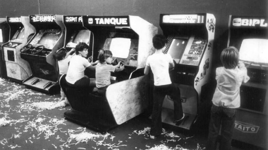 Os arcades nos anos 70.