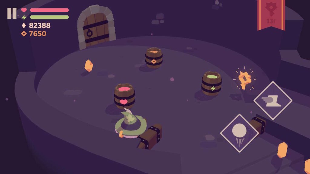 Screenshot de The Pinball Wizard - Exemplo de UI escondendo parcialmente uma das hastes de rebater no jogo