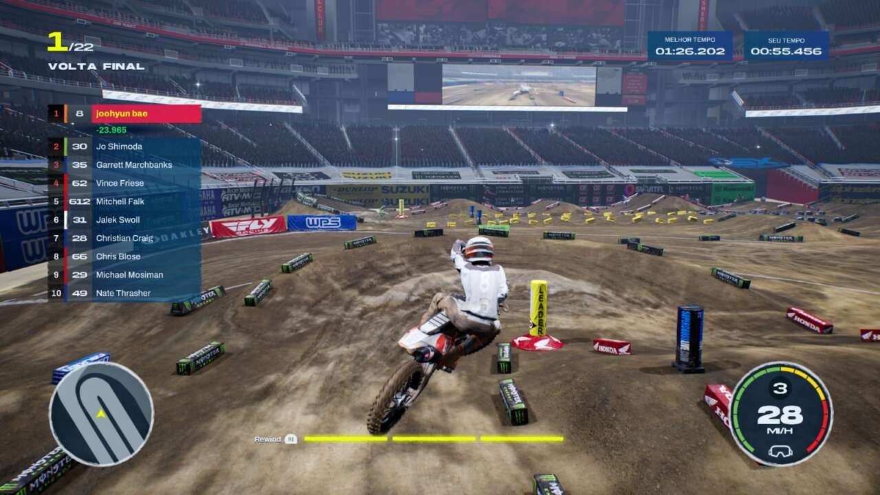 Monster Energy Supercross 6 é bom game de corrida de motos