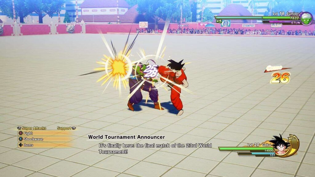 Cena de luta entre Goky e Piccolo