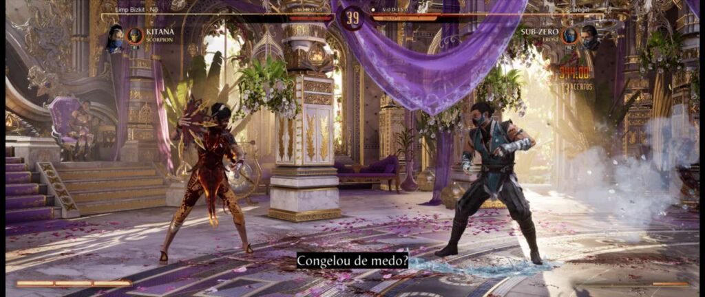 Luta entre Kitana e Sub-Zero