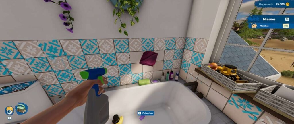 Limpando um banheiro sujo em House Flipper 2