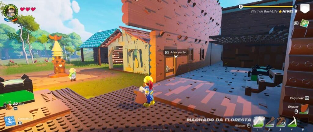 Jogabilidade de LEGO Fortnite