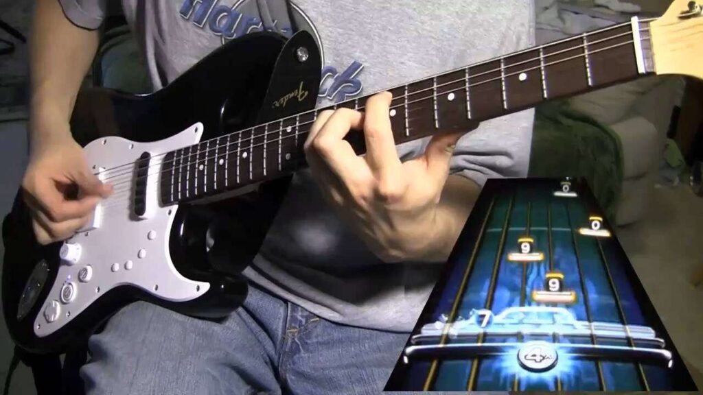 Guitarra profissional de Rock Band 3