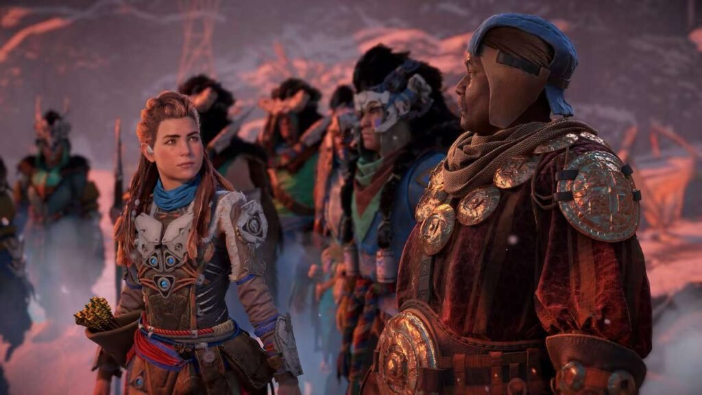 imagem de Aloy e outro personagem