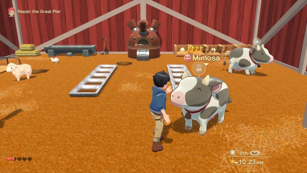 Crie animais no celeiro e domestique outros pra capturar itens para você