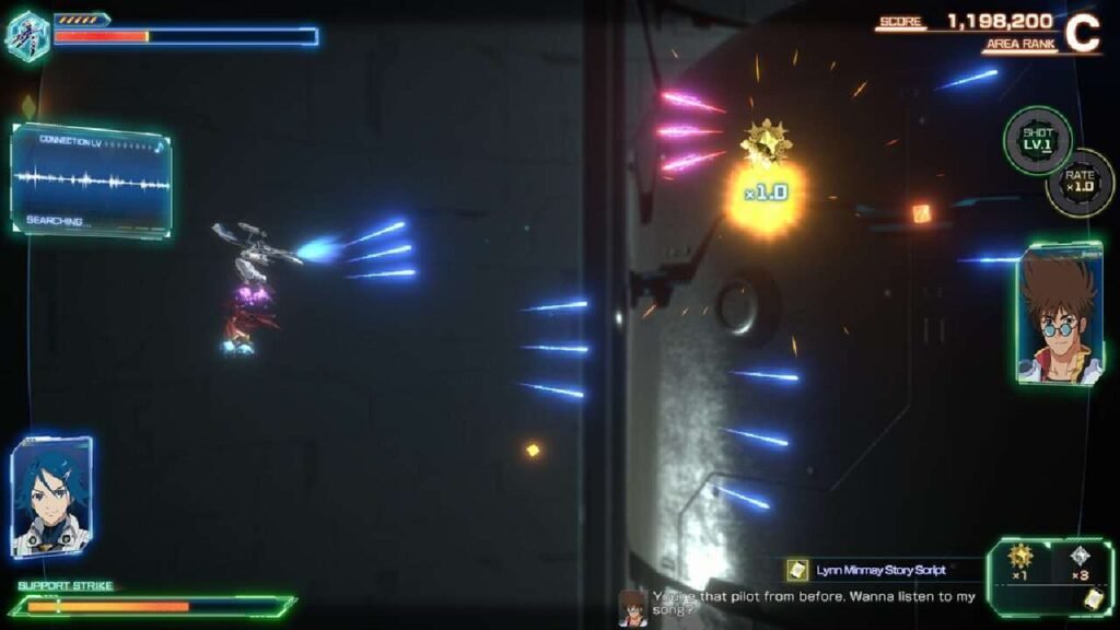 imagem do combate de Macross Shooting Insight