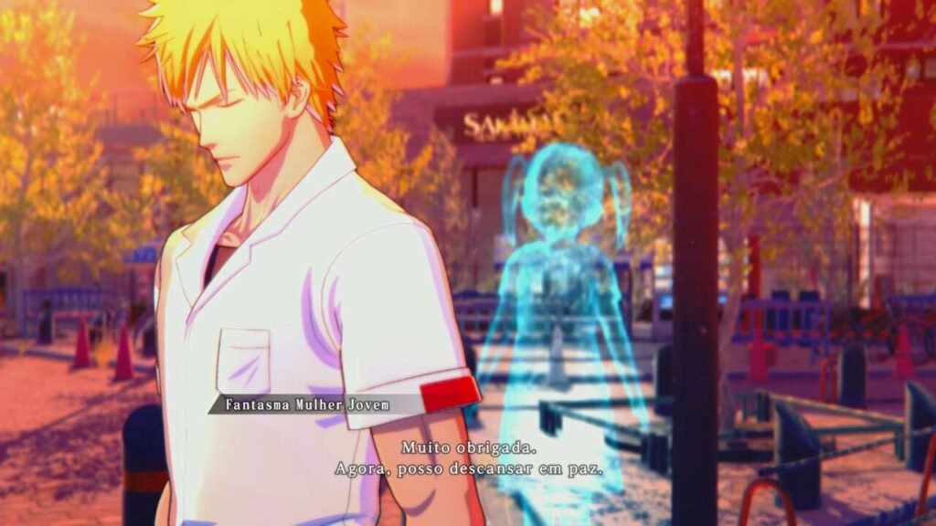 Trecho do modo Historia de Bleach - Rebirth of Souls.