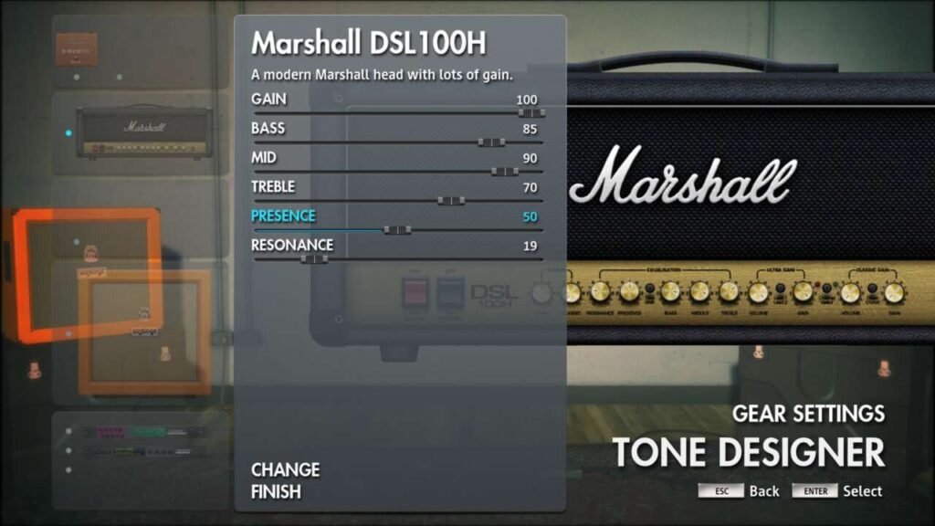 Editor de distorções do Rocksmith