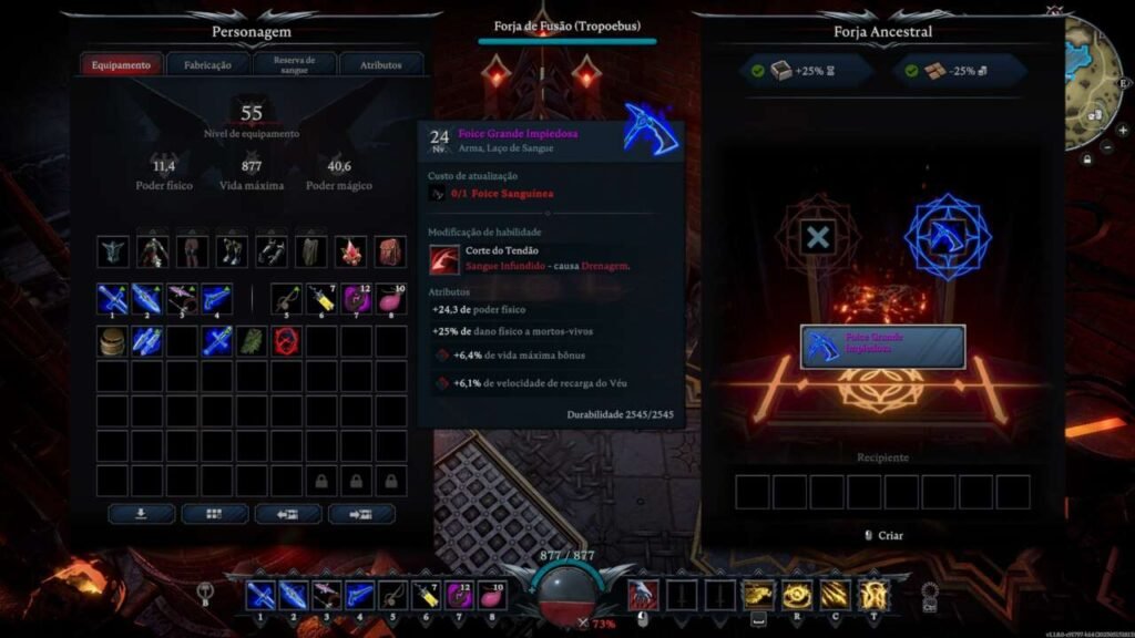 Forge novos itens lendários para superar desafios