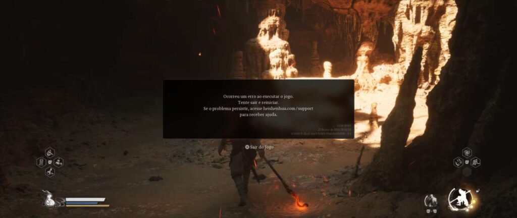 Crash de Black Myth: Wukong