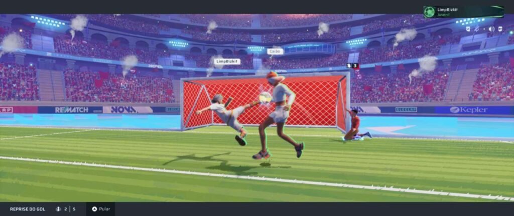 Replay de gol em Rematch
