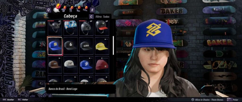 Criação de personagem em Tony Hawk's Pro Skater 3 + 4