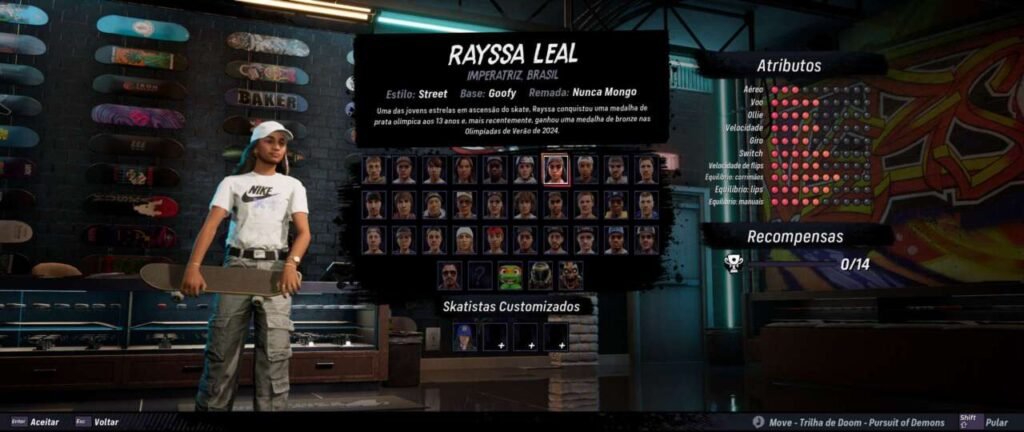 Rayssa Leal em Tony Hawk's Pro Skater 3 + 4