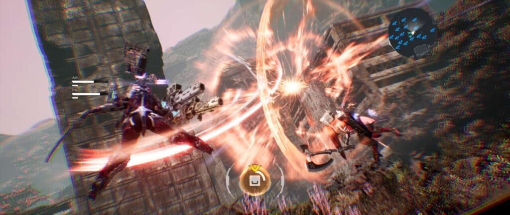 Combate em Daemon X Machina: Titanic Scion