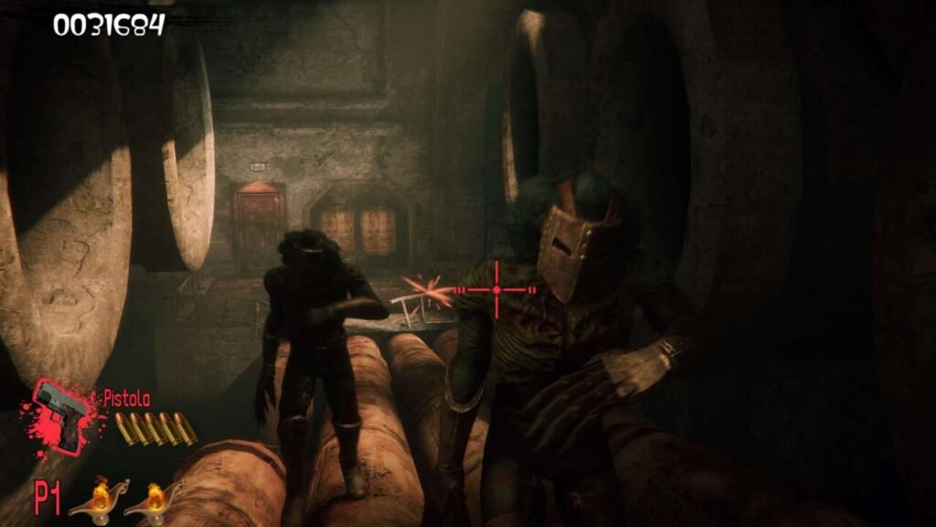 Dois inimigos atacando o jogador utilizando uma garra como arma.