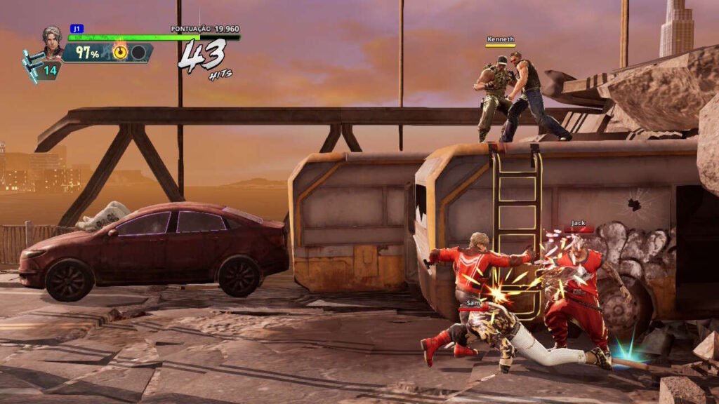 Porém, não é muito divertido agarrar o inimigo e lentamente carregá-lo até o carro