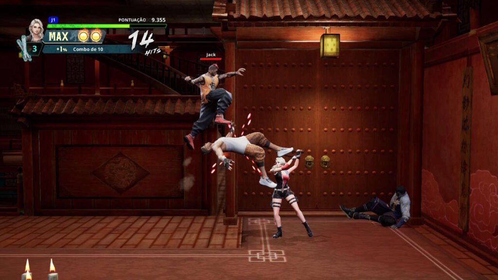 Alguns cenários permitem jogar os inimigos para fora dele