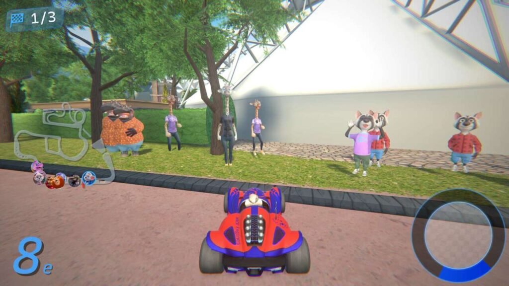 Tela com NPCs na pista