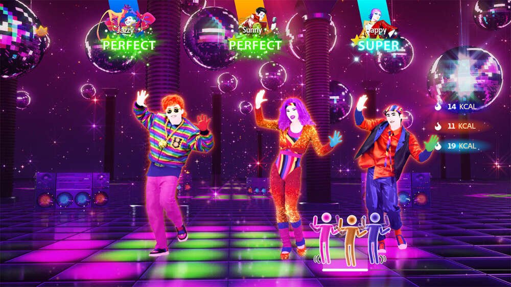 Cena de dança do jogo