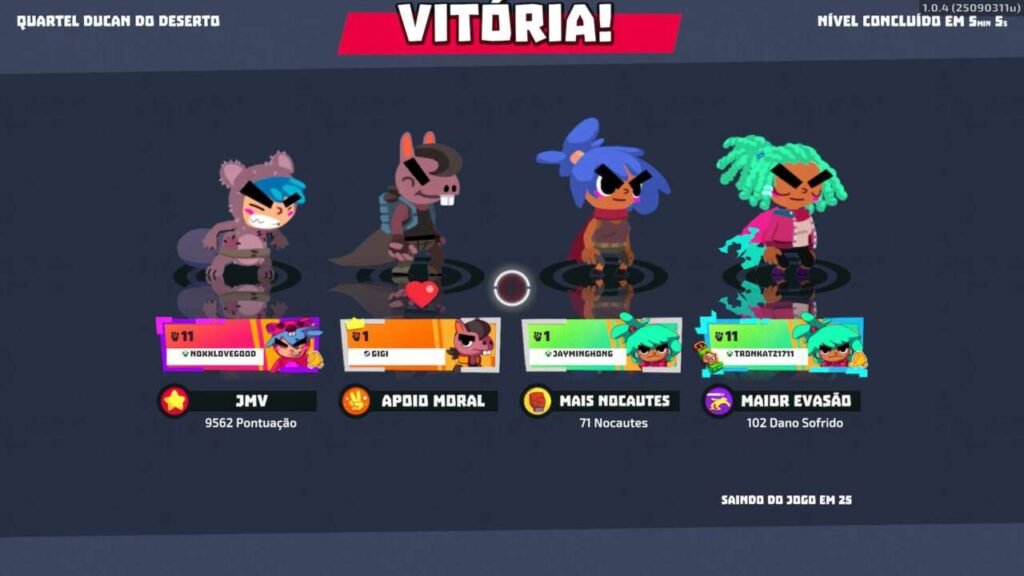 Grupo com 4 jogadores no co-op