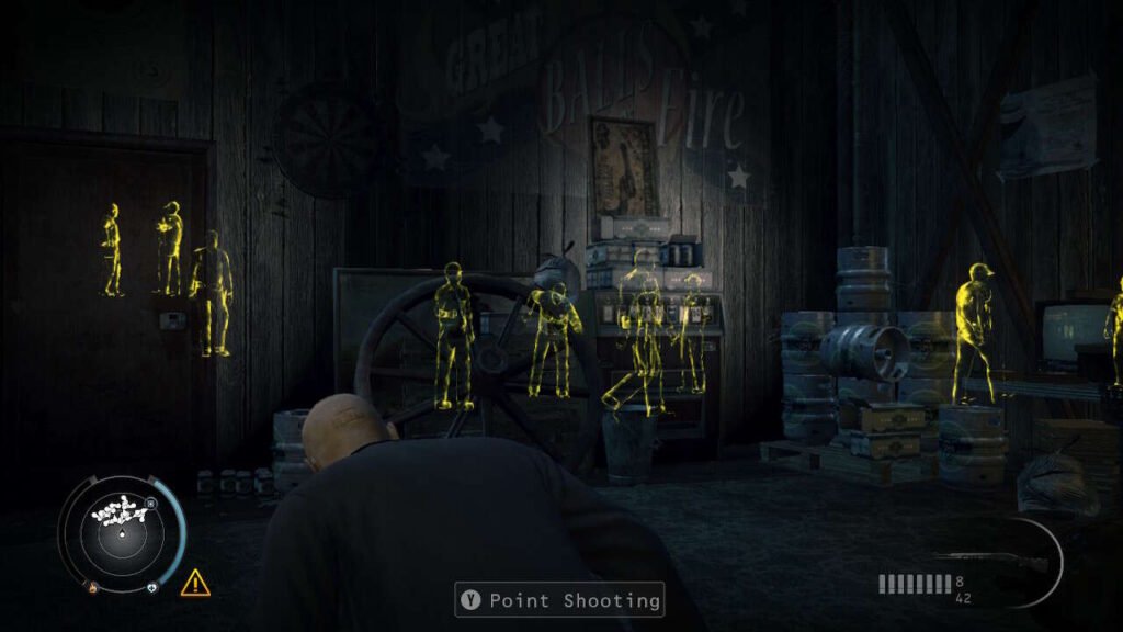 Apenas observar os inimigos é tranquilo, mas passar despercebido usa a barra de instinto