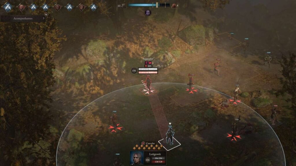 O combate tático é característico a esses tipos de jogos