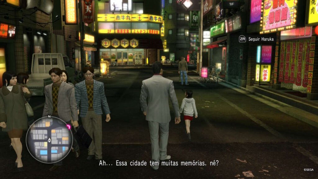 Kiryu pode pegar alguns táxis como viagem rápida, mas normalmente se desloca a pé mesmo