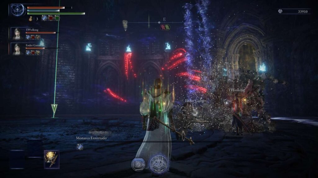 O jogador derrotou o chefe Monarca Executado