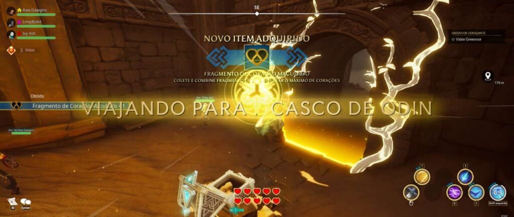 Interface poluída de Cloudheim