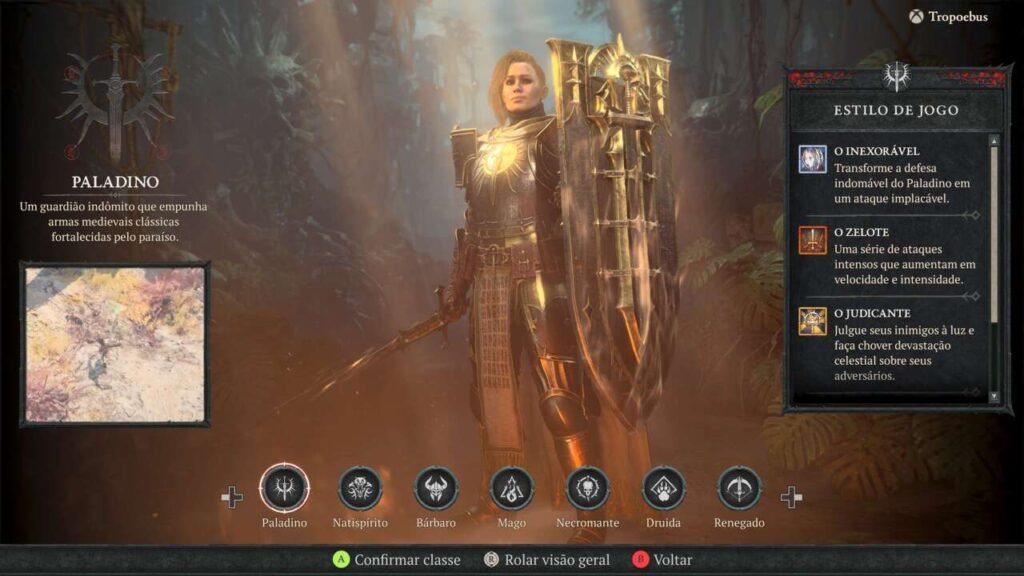 O paladino é nova adição as classes de Diablo 4.