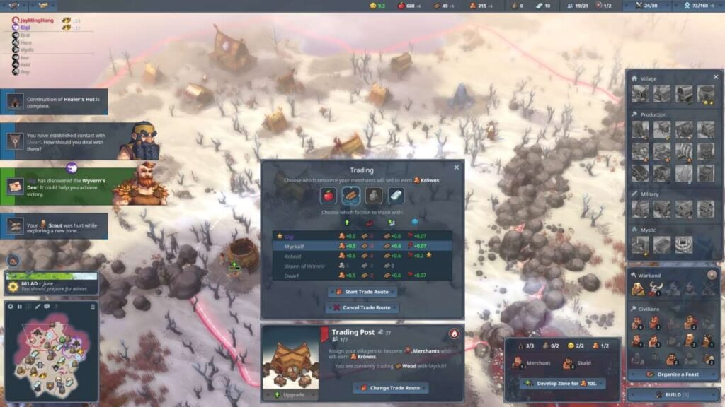 Jogar em multiplayer é certamente a estrela de Northgard