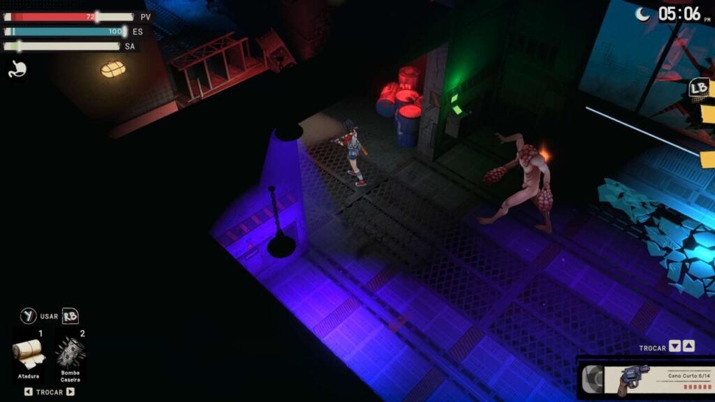 Monstros esquisitos recheiam o lugar.