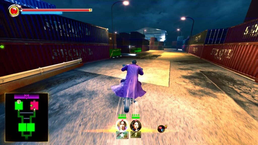 Kiryu andando de moto em Yakuza Kiwami 3