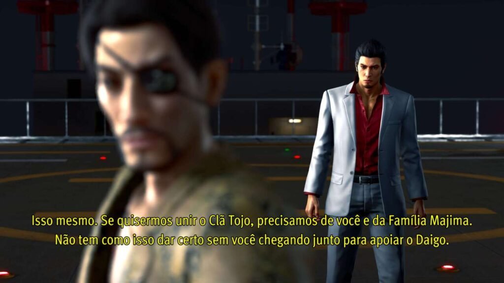 Majima e Kiryu em Yakuza