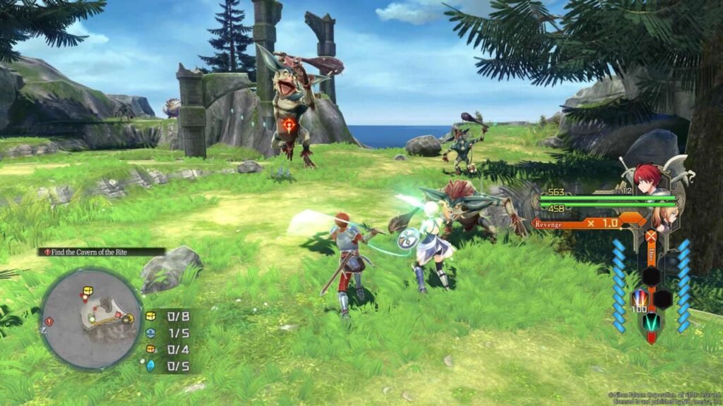 Enfrentando alguns inimigos ao lado da Karja.