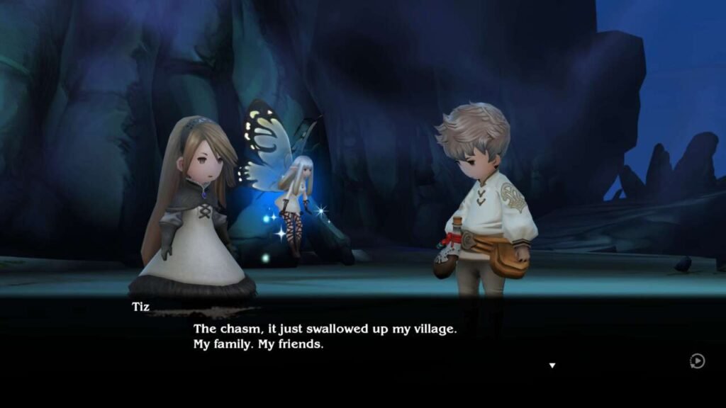 Cena da trama de Bravely Default