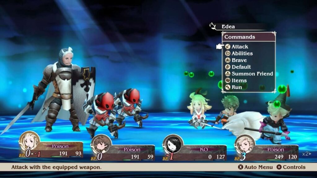 Combate em Bravely Default